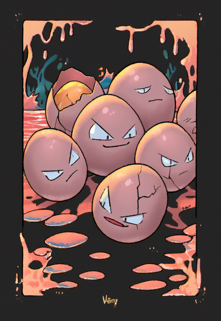 126982-14327532-score_9, score_8_up, score_8, zzExeggcute, no humans,  _lora_ExeggcutePokedexPDXL_1.0_, _((wlv)) ,3tone, limited palette, silhou.png